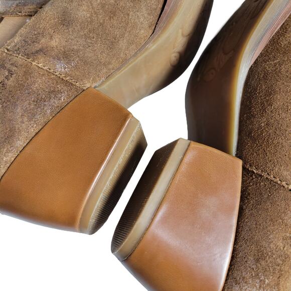Korks Ease Gabriela Ankle Boots Brown Tan Leather Booties Distressed Boho Size 7 - Picture 5 of 13